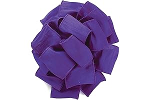 Offray Wired Edge Anisha Craft Ribbon in Captivating Royal Purple: Exceptional Quality for Unforgettable Creations