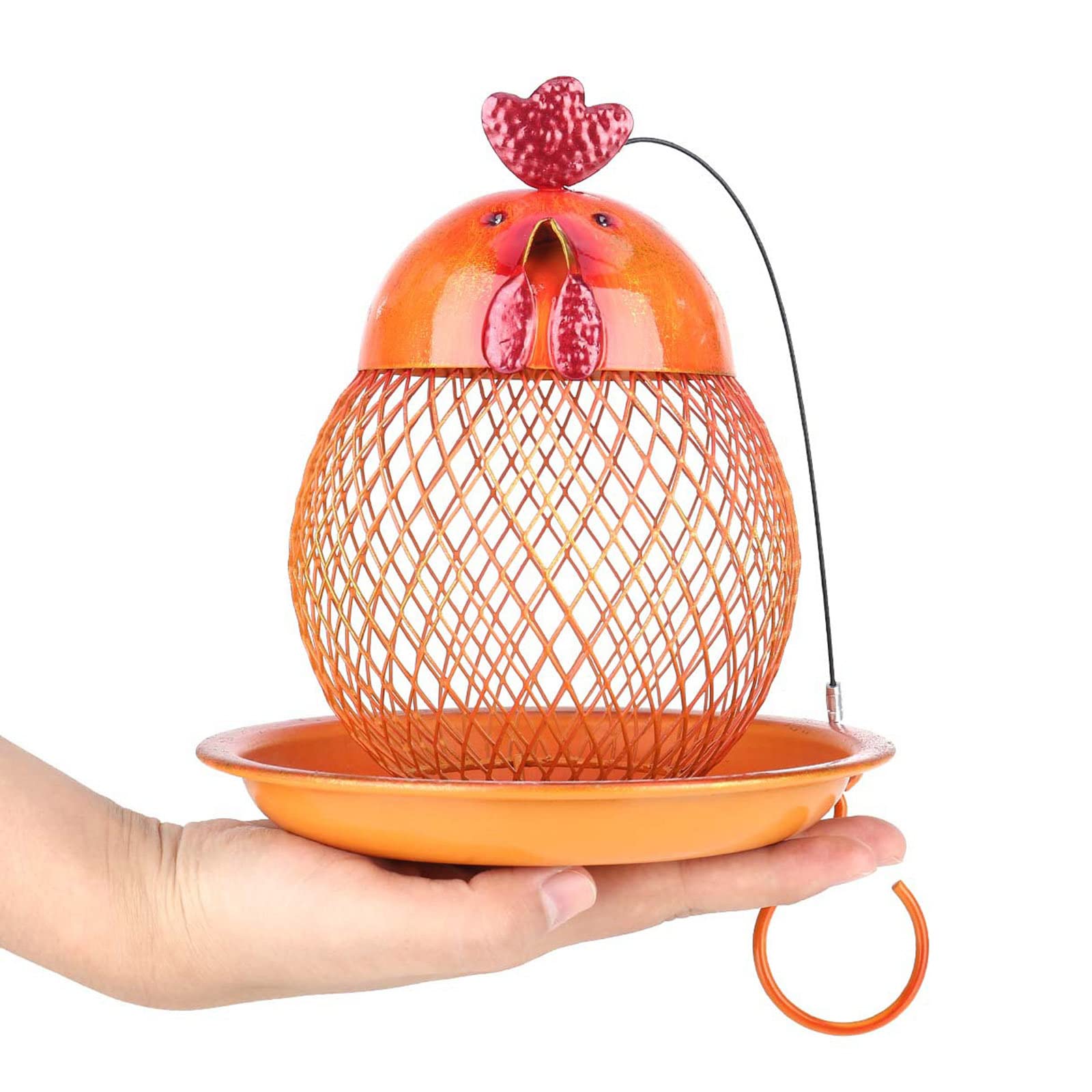 Mangiatoia per Uccelli da Esterno con Ventose Mangiatoia Uccellini da Esterno Mangiatoia Uccelli Selvatici Esterno Trasparente,Orange