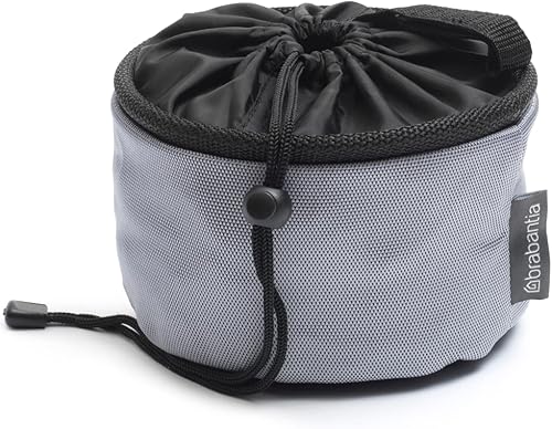 Miniatura 6 de Brabantia Bolsa de almacenamiento compacta con lazo para colgar y cordón de cierre (negro mate) organizador de ahorro de espacio para alfileres de