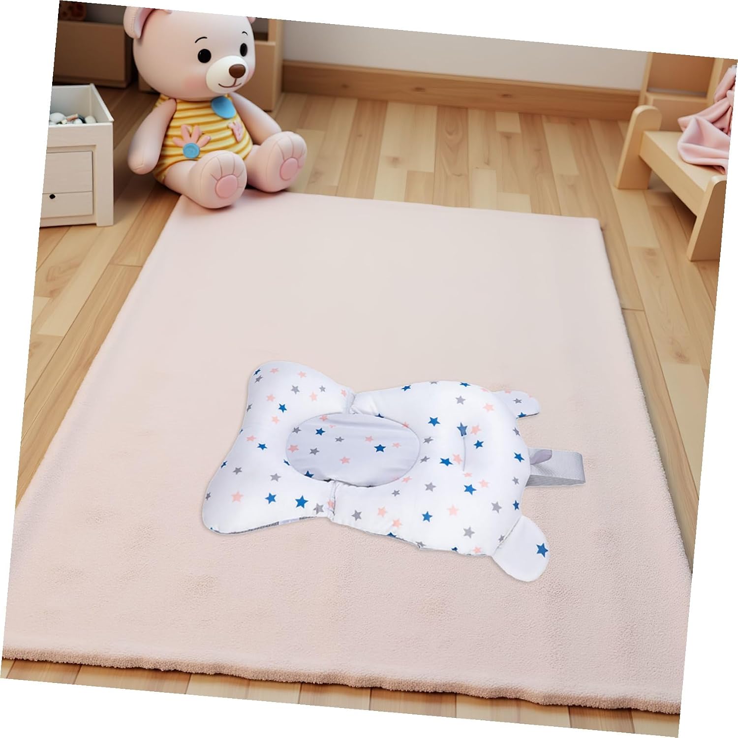 Bath Cushion Floating Support Mat for Newborn Bath Seat with Breathable Mesh Soft Bathtub Cushion for Safe Bathing