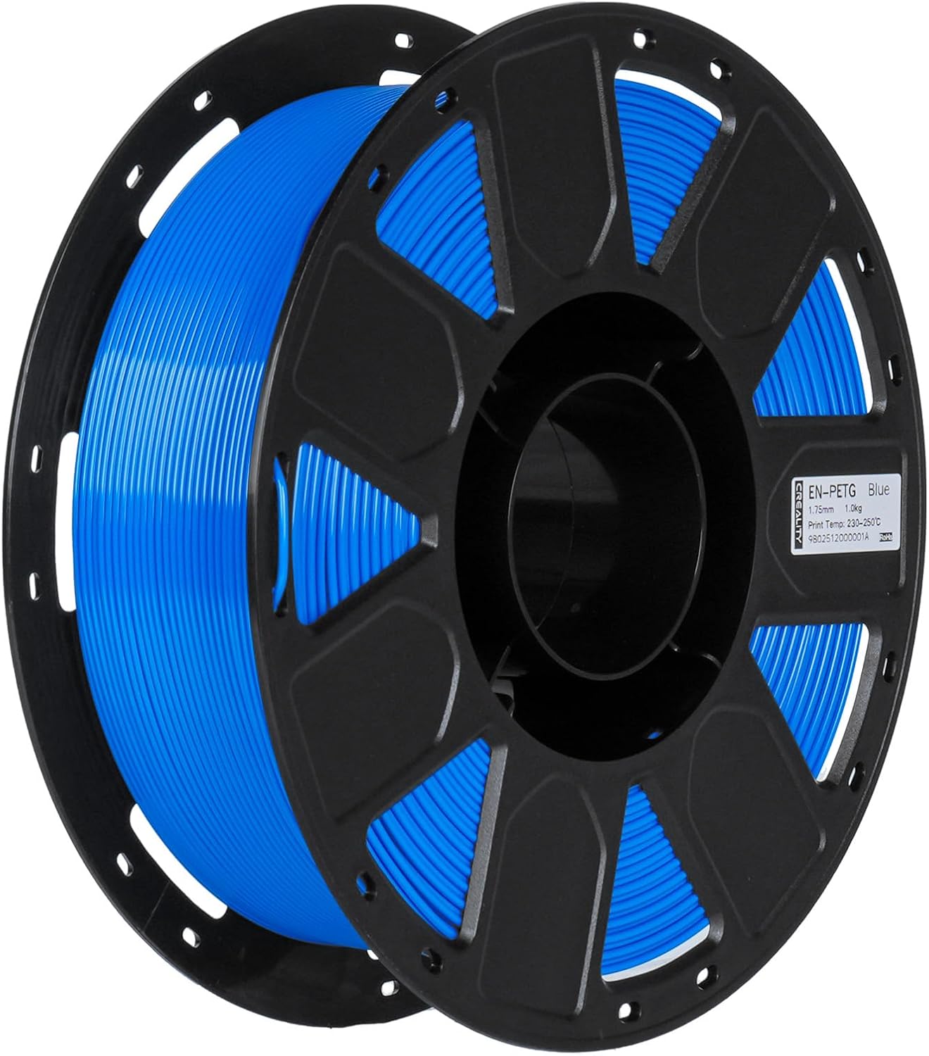 Creality PETG-filament 1,75 mm, Ender 3D-skrivarfilament PETG, hög precision, hög seghet, luktfri, fuktbeständig, 1 kg blå
