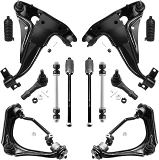 Detroit Axle - 4.0L Front End Suspension Kit for 2002-2003 Ford Explorer Mercury Mountaineer, Upper & Lower Control Arms Tie Rods Sway Bars Boots Replacement - 12pc Set