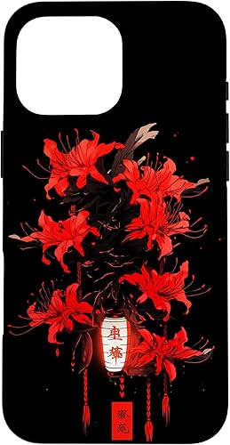 Miniatura 19 de iPhone 16 Red Spider Lily Funda de anime de manga estética japonesa japonesa