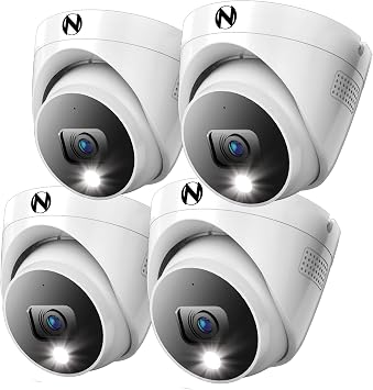 Night Owl 4K Wired Dome Security Cameras w/ 2-Way Audio 4-Pack
