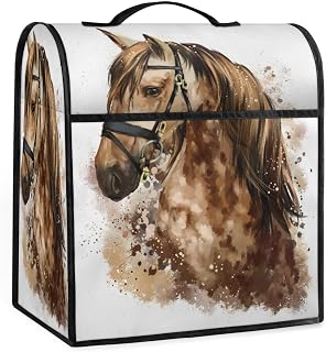 Häst akvarellskydd dammskydd för alla 4,4–7,6 liter mixer, hästmålning kaffemaskin dammskydd stativ mixer dammskydd för köksblandare tillbehör