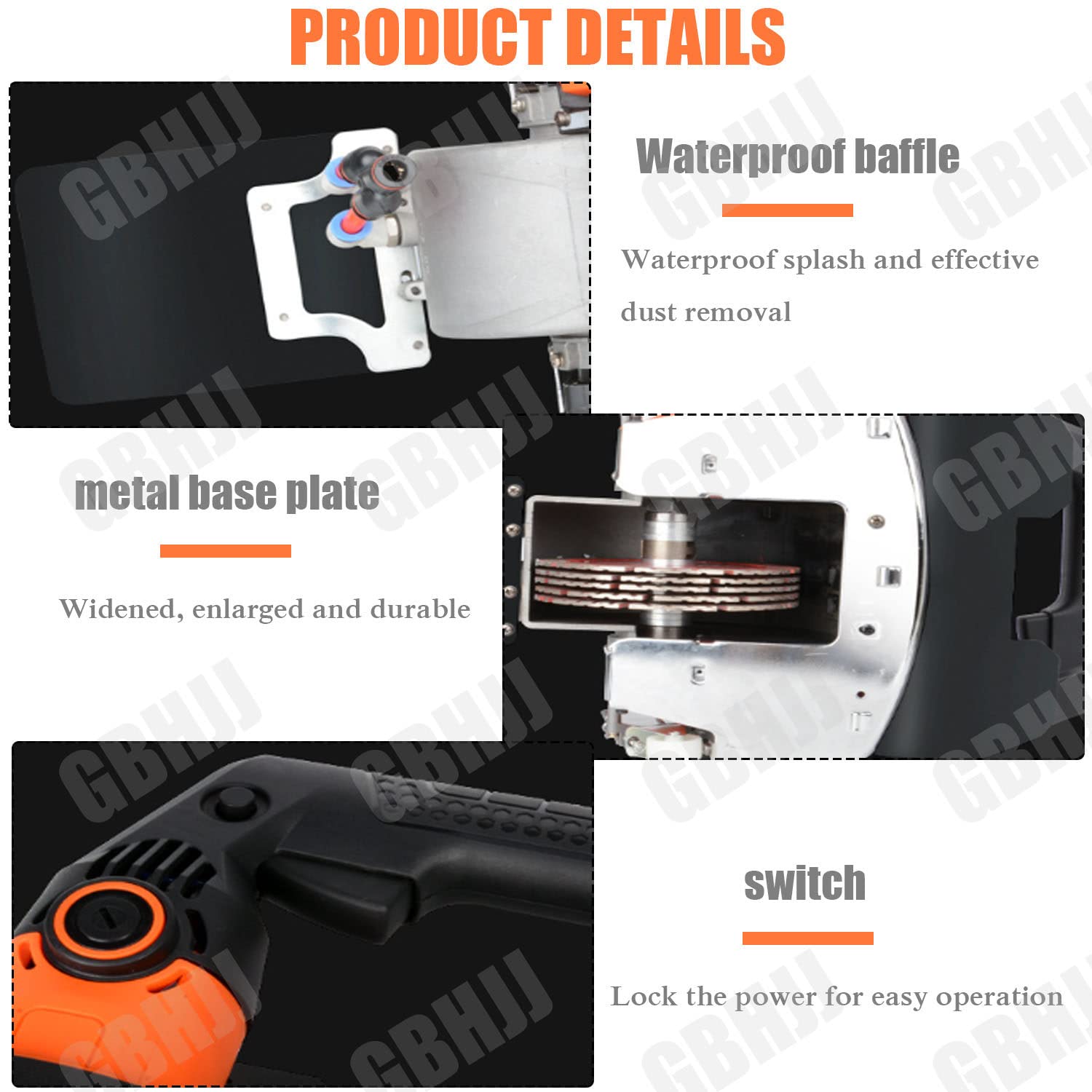 Rozadora Eléctrica Ranuradora de Pared Sierra de Ladrillo Alta Potencia 220V 5200W Profundidad 45mm Puede Girar 360°, Ranurada con Discos de Corte Diamante
