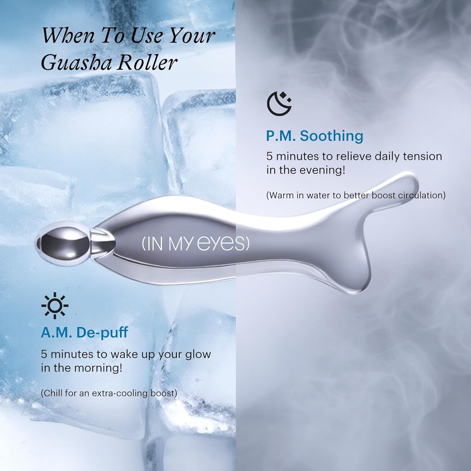 In My Eyes Gua Sha Tool for Face & Eye, Stainless Steel Gua Sha Facial Massager Tool for Reduce Puffiness, Ease Facial Tension & Promote Lymphatic Drainage - Image 5