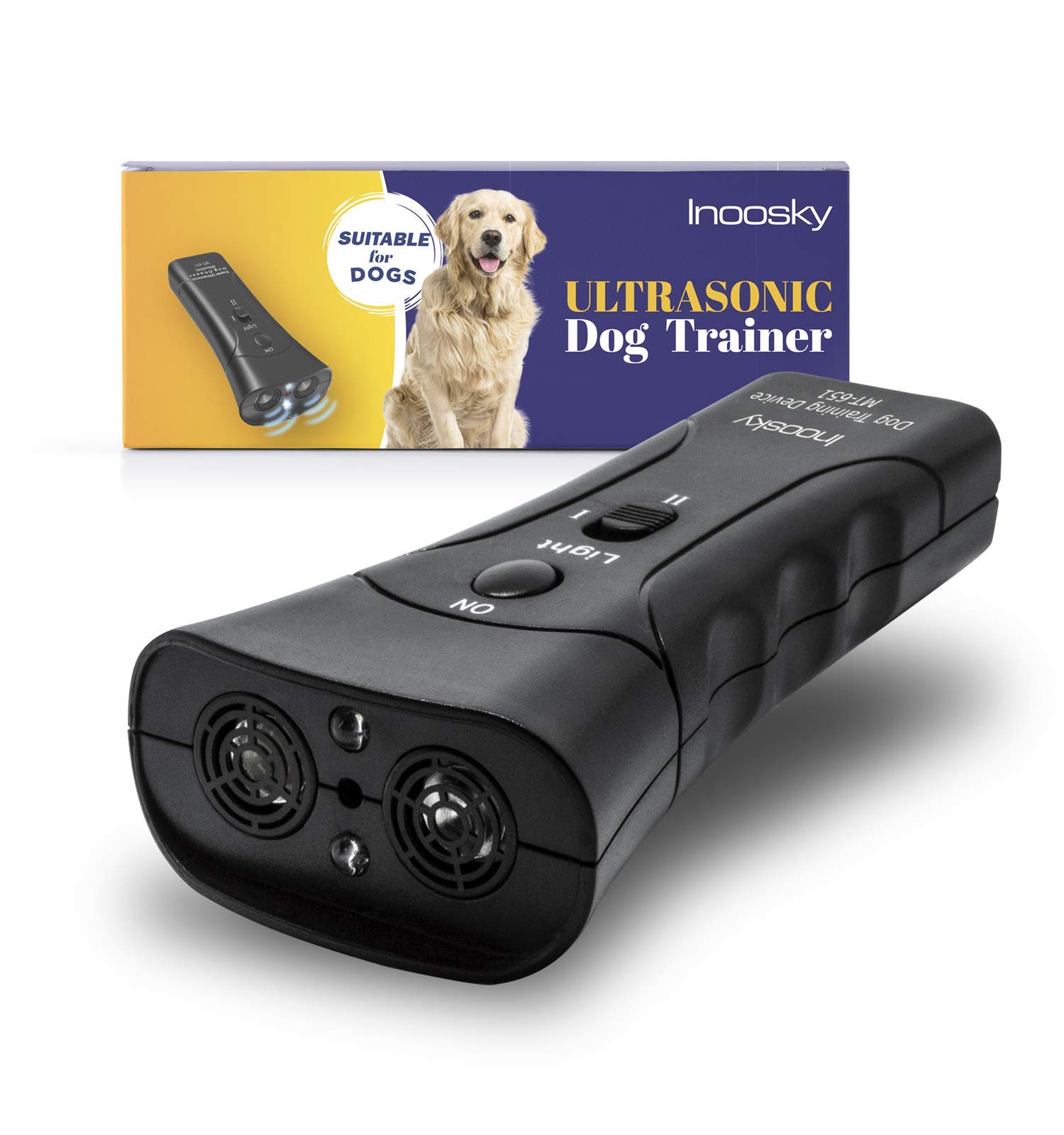 BarkBuddy Ultrasonic Dog Training-Bark Control Device for Small Medium and Large Dogs, Bark Buddy Deterrent Devices- Anti Barking Device up to 16.4 feet Range-Safe for Human & Dogs (Black)