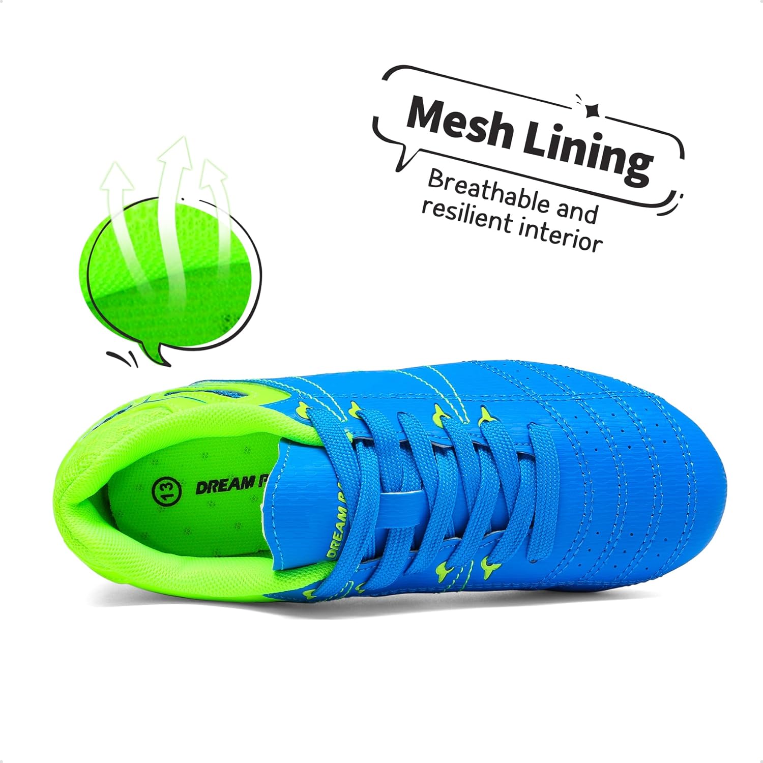 DREAM PAIRS Boys Girls Soccer Football Cleats Shoes for Little Kid/Big Kid - Image 3