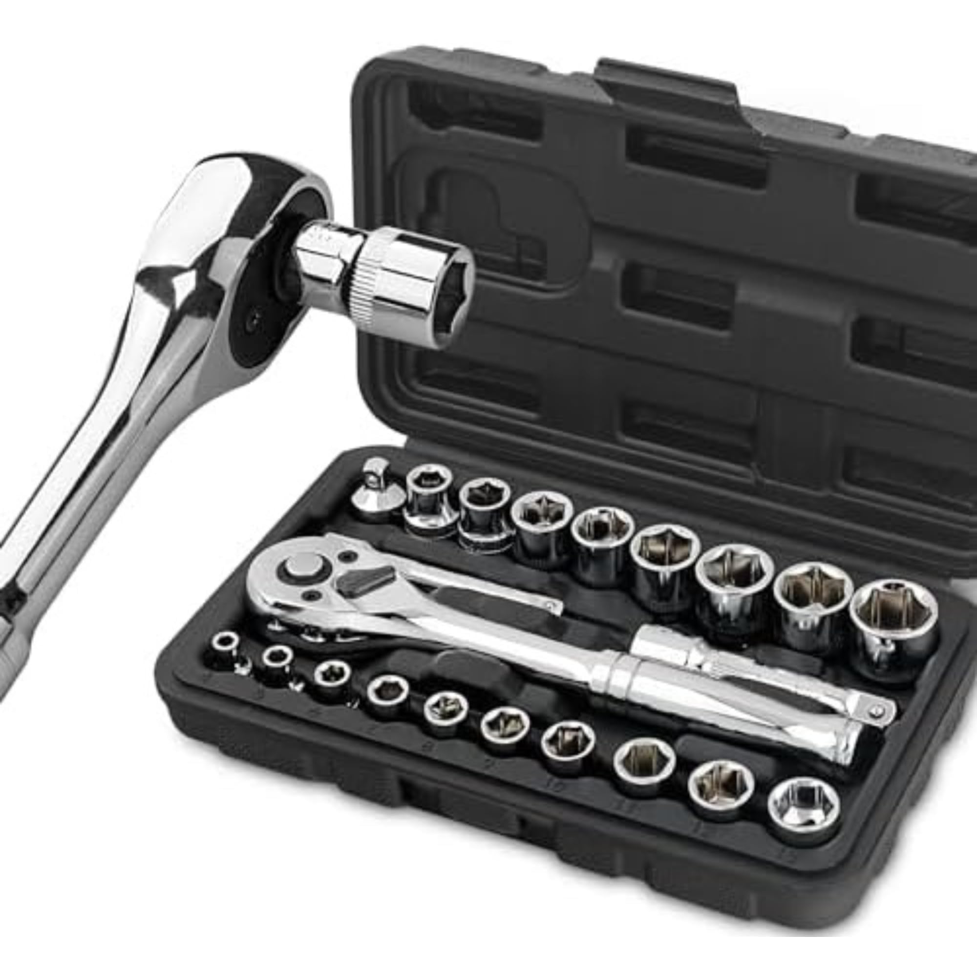 Coffret de douilles 1/4 6 pans métrique et accessoires- 48 pièces