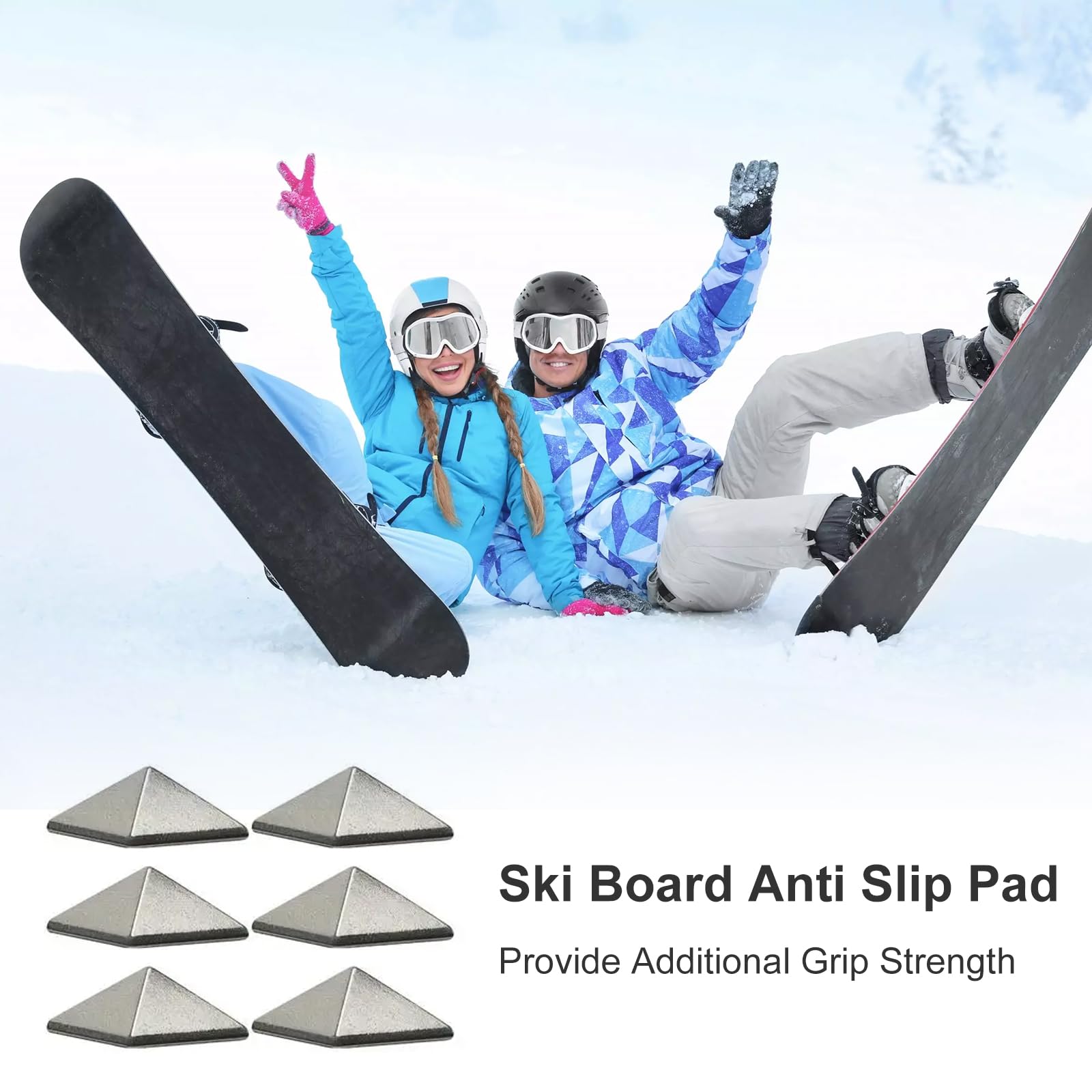 Stomp Pad Snowboard 3D Antidérapant Autocollant 6 Pièces