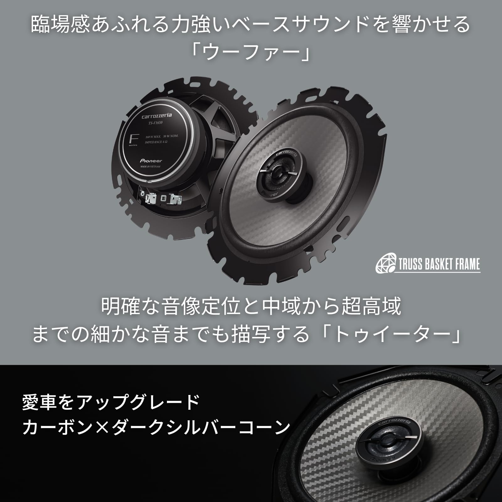 Pioneer スピーカー TS-F1650 16cm カスタムフィット コアm Amazon.co.jp: Pioneer スピーカー TS-F1650 16cm カスタムフィット