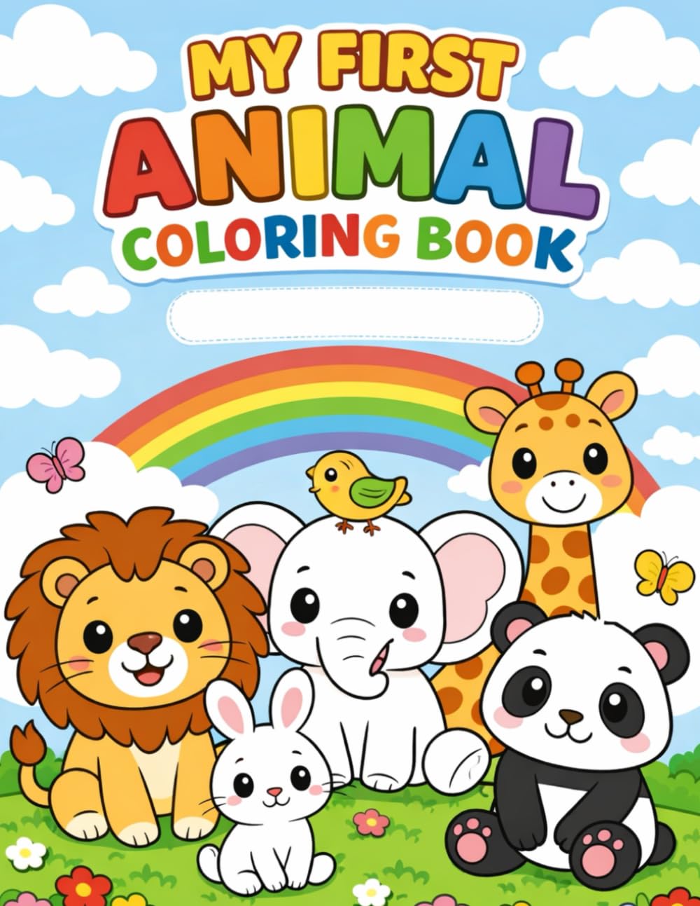 My First Animal Coloring Book for Kids Ages 3–6: Cute & Easy Farm, Jungle, Safari and Ocean Animals