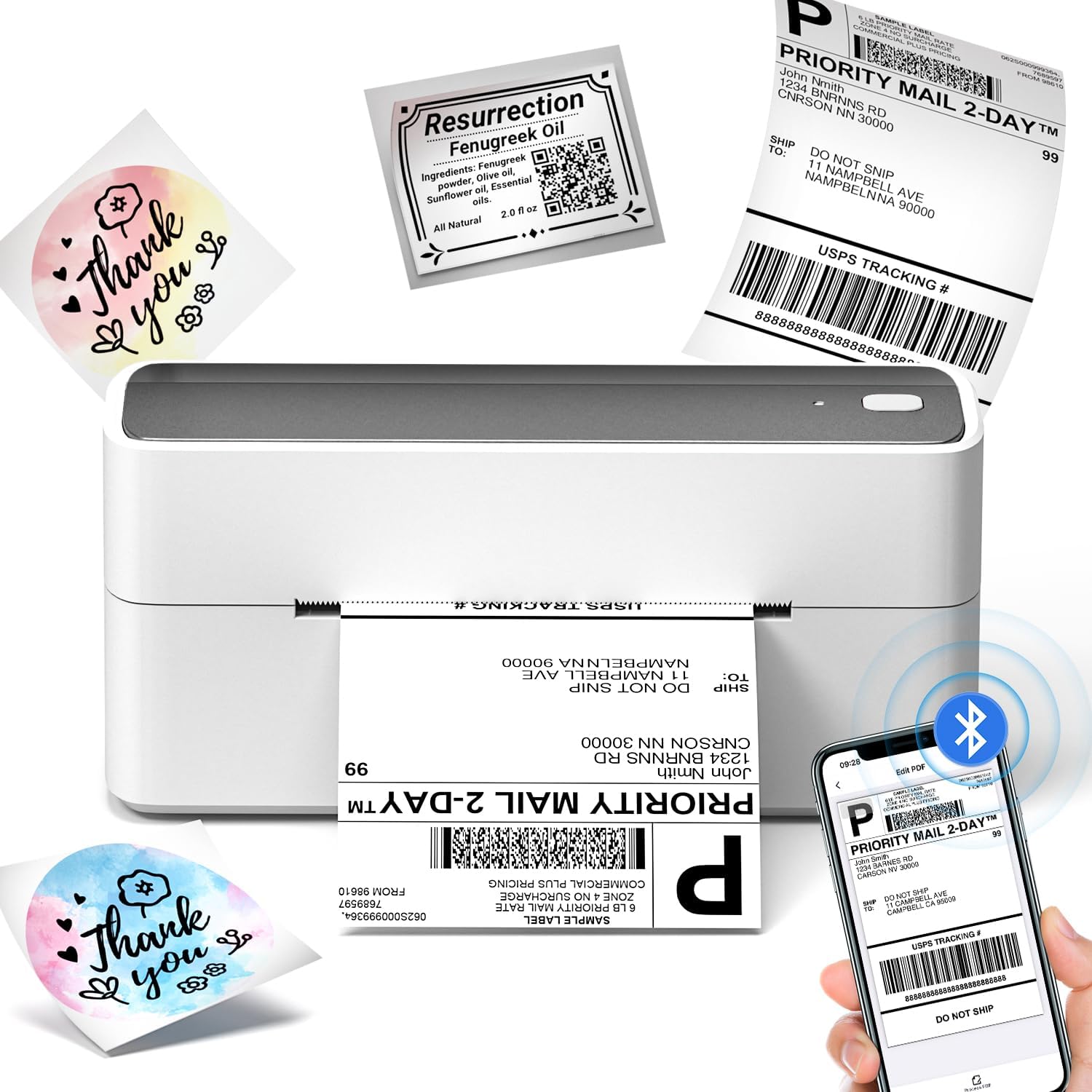 Phomemo Bluetooth Thermal Label Printer 4x6, Wireless Shipping Label