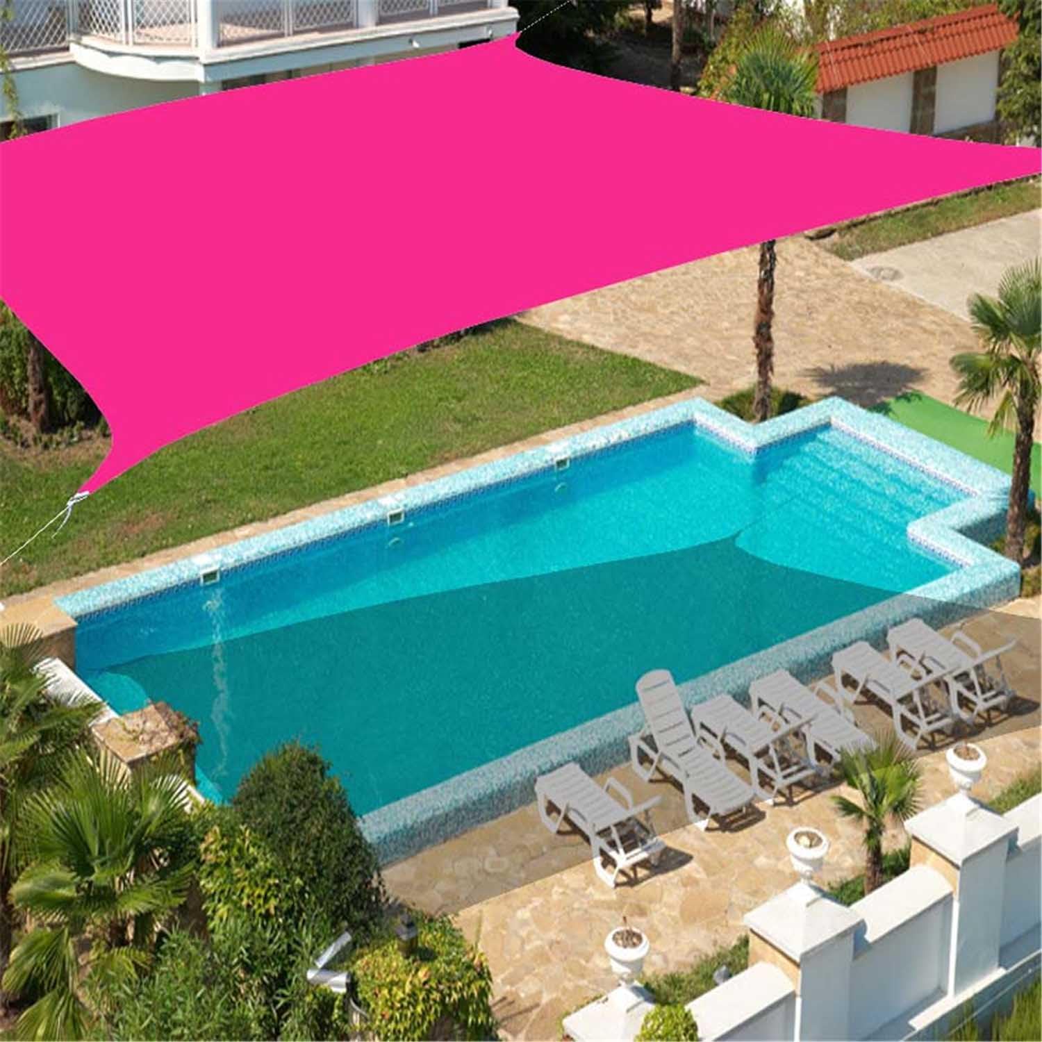 Sonnensegel 2x2 Wasserdicht, UV Schutz und Sonnenschutz, Sonnensegel für Balkon mit Befestigung Set, Sonnensegel Rechteckig für Terrasse, Garten und Wohnwagen, in vielen Farben,Rosa
