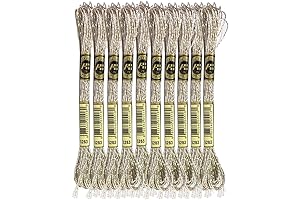 Metallic Silver Embroidery Floss: Enhance Your Cross-Stitch Creations