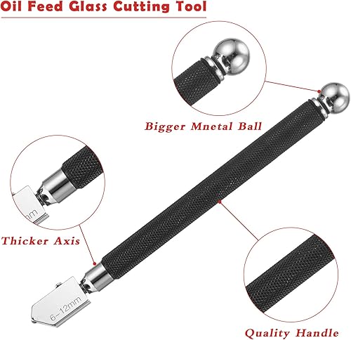 Miniatura 5 de Juego de 8 piezas de cortador de mosaico de vidrio, incluyendo pinza de azulejos de vidrio con ruedas, alicates de funcionamiento de vidrio,