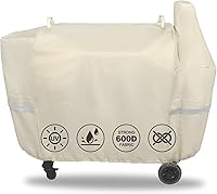 Vista 28 de QuliMetal Funda para ahumador eléctrico Pit Boss Serie 3 – Cubierta para parrillas Pit Boss PBV3G1 Ahumador vertical 600D resistente al agua