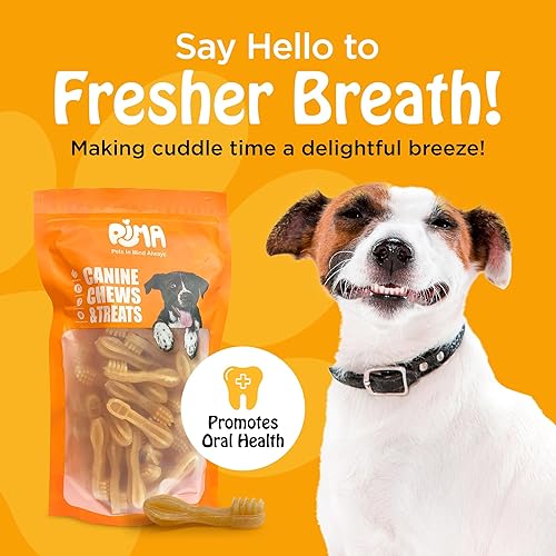 Miniatura 2 de PIMA - Golosinas dentales con queso para perros, masticables dentales de queso de yak para perros, limpieza natural de dientes de perro masticable