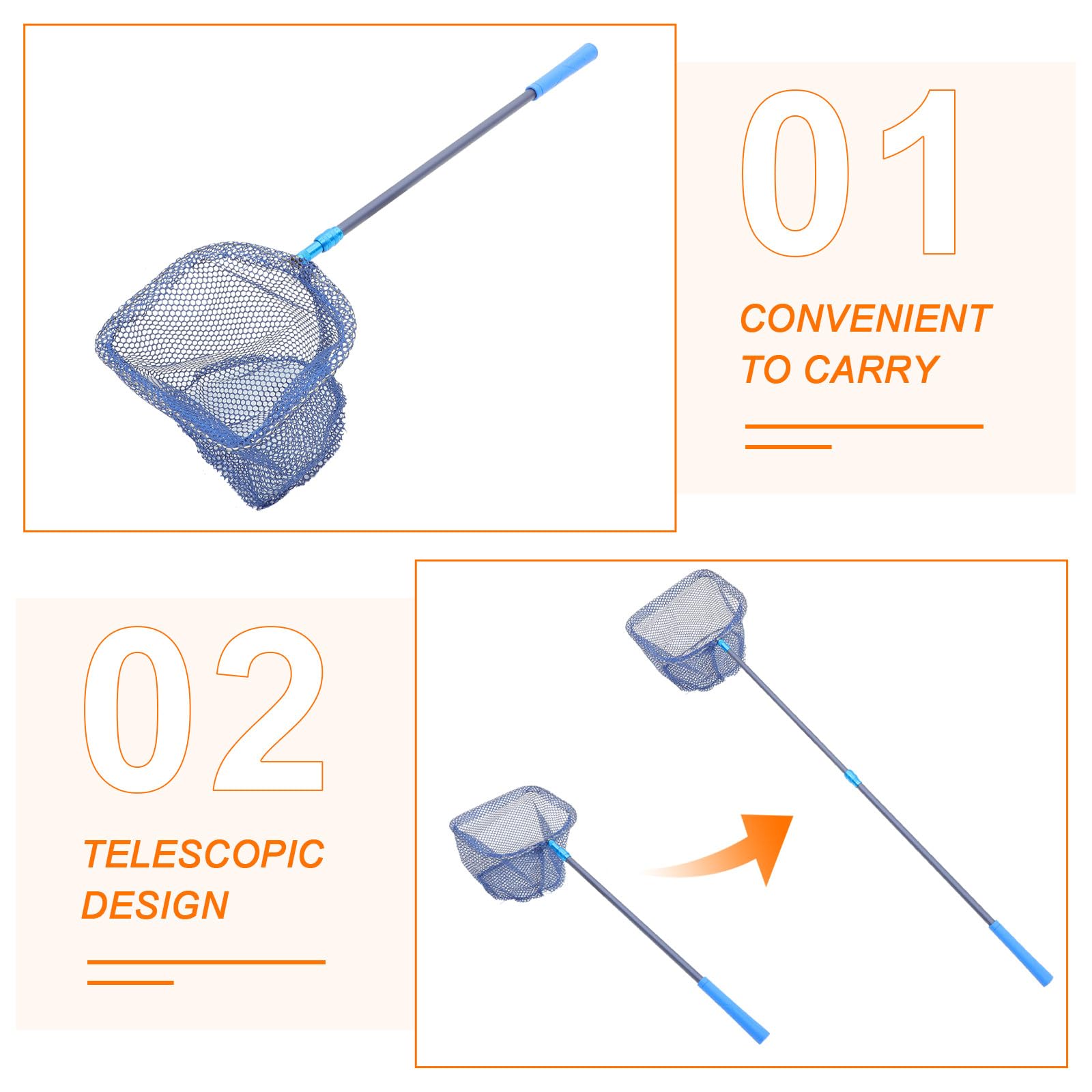 MAGICLULU Recolector de Balones de Ping Pong Portátil Red Extensible, Mango de Fibra de Carbono, Capacidad Grande para Tenis de Mesa y Uso en Entrenamiento Deportivo