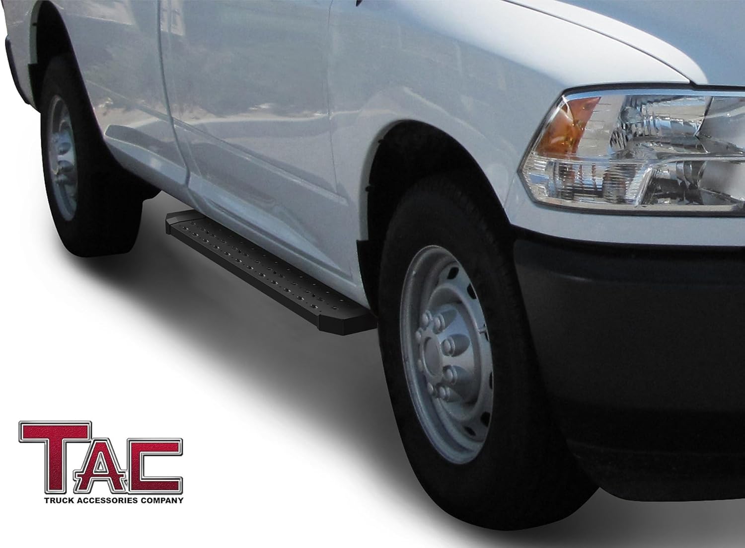 TAC 6.5” Running Boards Fit 1999-2016 Ford F250/F350/F450/F550 Super Duty Regular Cab Truck Pickup Utility Black Rattler Steel Running Boards Side Steps Nerf Bars Rail Rocker Panel Off Road (2PCS)