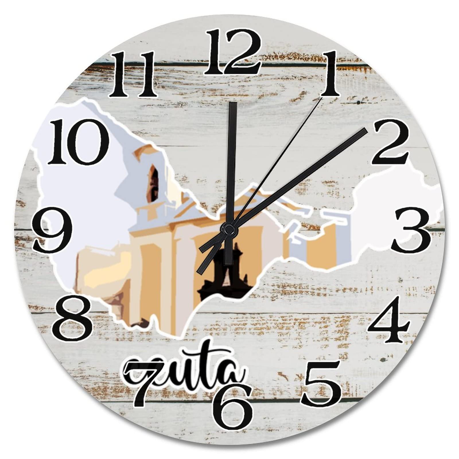 Horloge murale silencieuse Ceuta fini les bruits de tic-tac dans la chambre à coucher