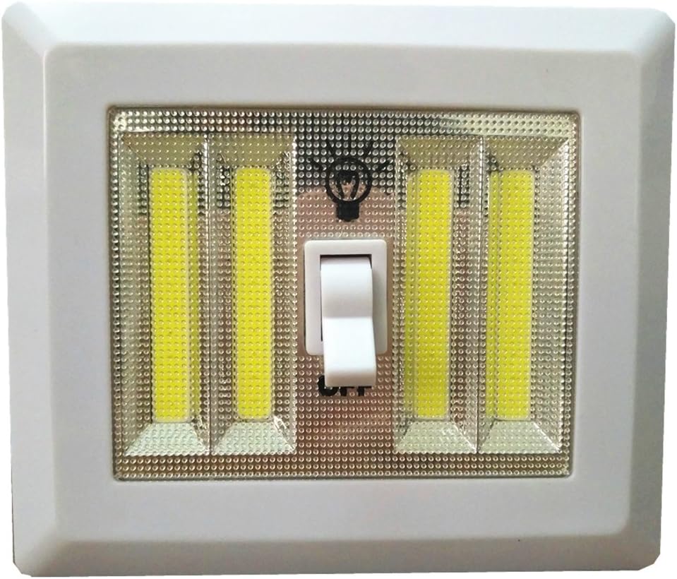 Haoerliang Super Bright COB Cordless Switch Light - Battery Operation Can be sticked Under Cabinet, Shelf, Closet, Nightlight & Kitchen RV & Boat (2 pcs Pack Big)