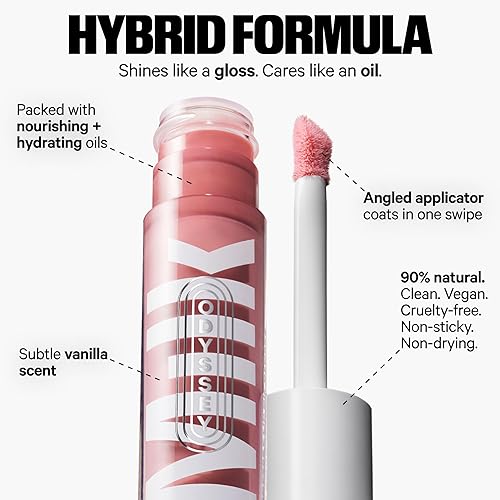 Vista 20 de Milk Makeup Odyssey Lip Oil Gloss - For Fuller and Glossy Lips - Long Lasting Moisture - Semi-Sheer Color - Vegan Cruelty Free