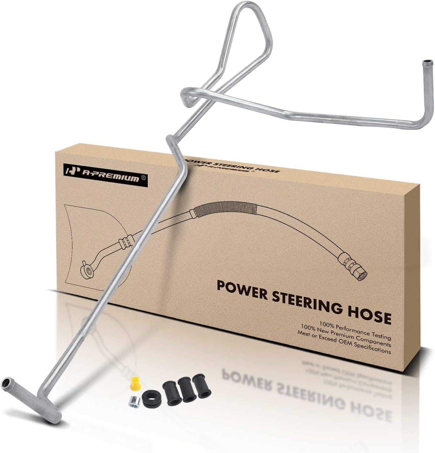 A-Premium Power Steering Return Hose Line Assembly Compatible with Mazda 6 2006-2007, V6 3.0L, Intermediate Pipe