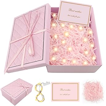 Gift Box with Lid 25 x 18 x 8.5 cm Gift Box with LED Fairy Lights
