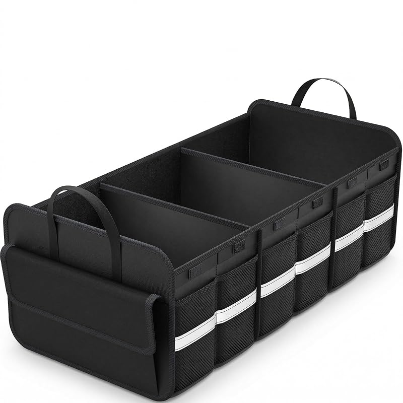 Organizador de Porta-Malas para SUV THXEVER Dobrável com 3 Compartimentos, 67 L, Preto