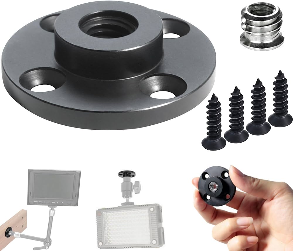 Amazon.co.jp: カメラ 固定プレート 1/4インチ ＆ 3/8インチ ネジ 三脚