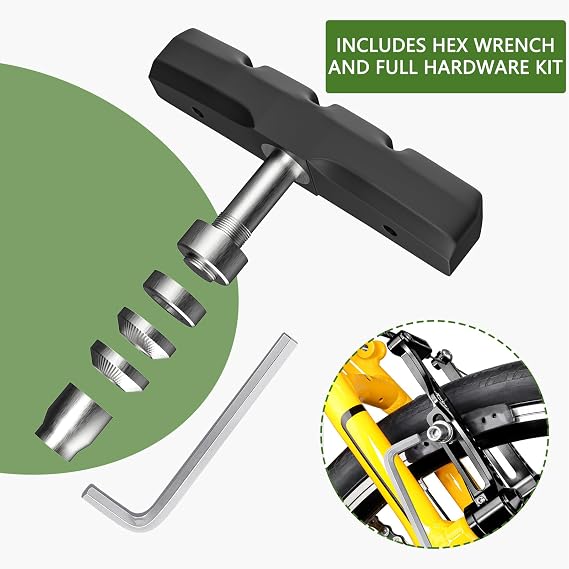 70mm Universal V Bike Brake Pads, 4 Pack Brake Pad Set with Allen Wrench