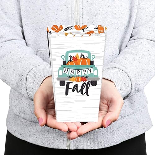 Miniatura 5 de Big Dot of Happiness Happy Fall Truck - Cajas de palomitas de maíz para fiesta de calabaza de cosecha - Juego de 12