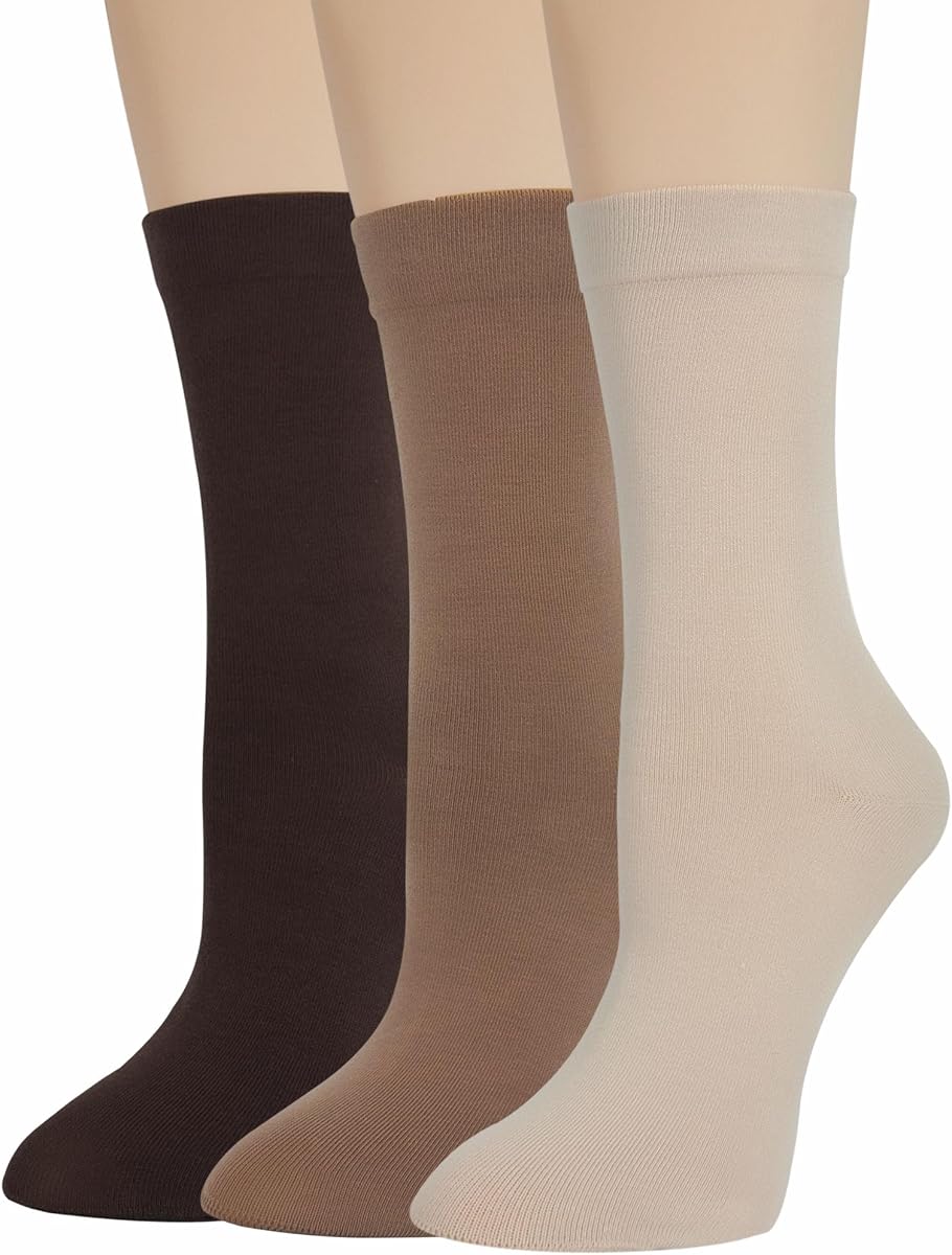 Thin Crew Socks for Women, Ladies Soft Cotton High Calf Boot Sock | Womens Socks for Trouser, Dress, Loafer, Casual, Fashion, Business, Work