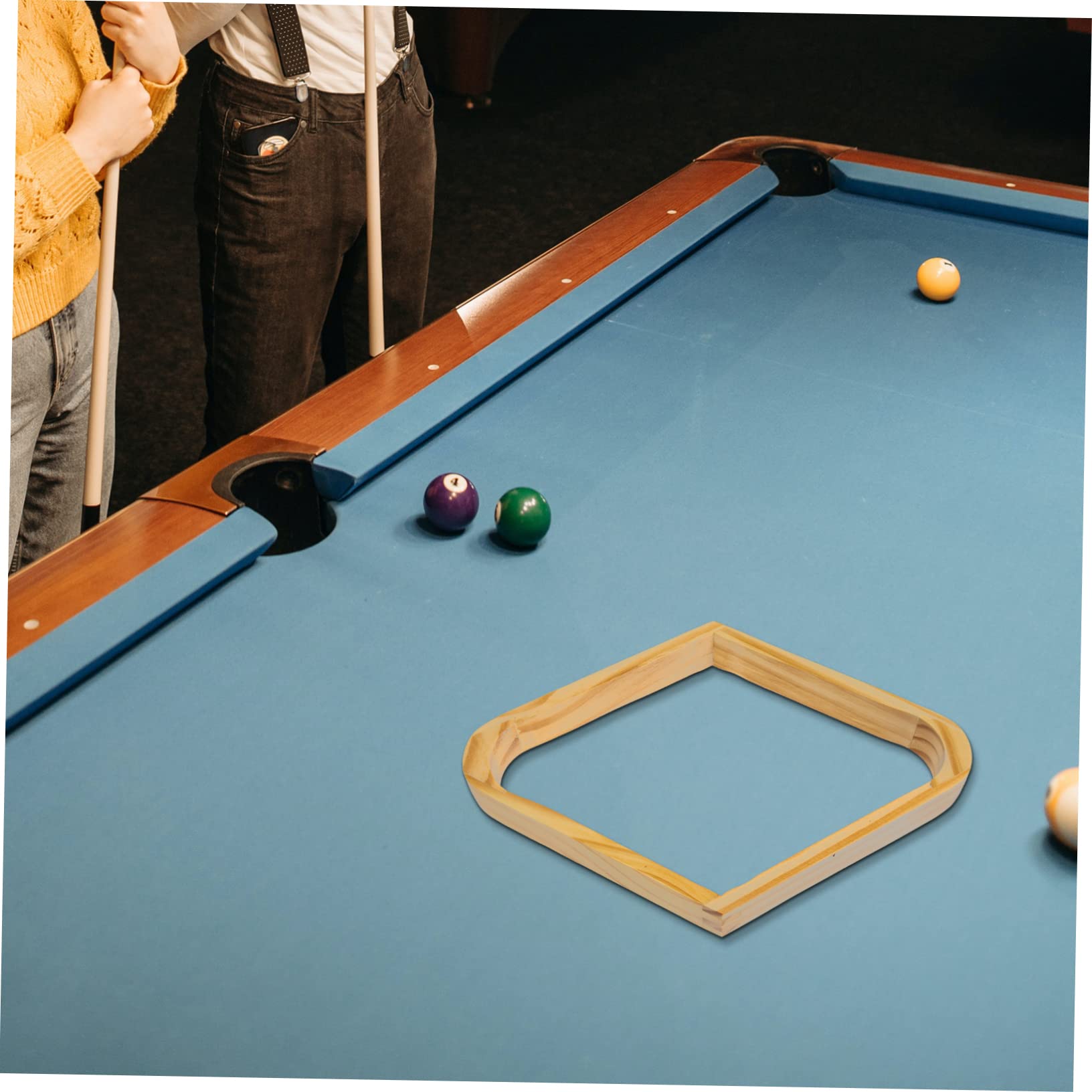 OSOLADY Games Billiard Balls Holders Pool Table Balls Rack Wooden Organizer for Club