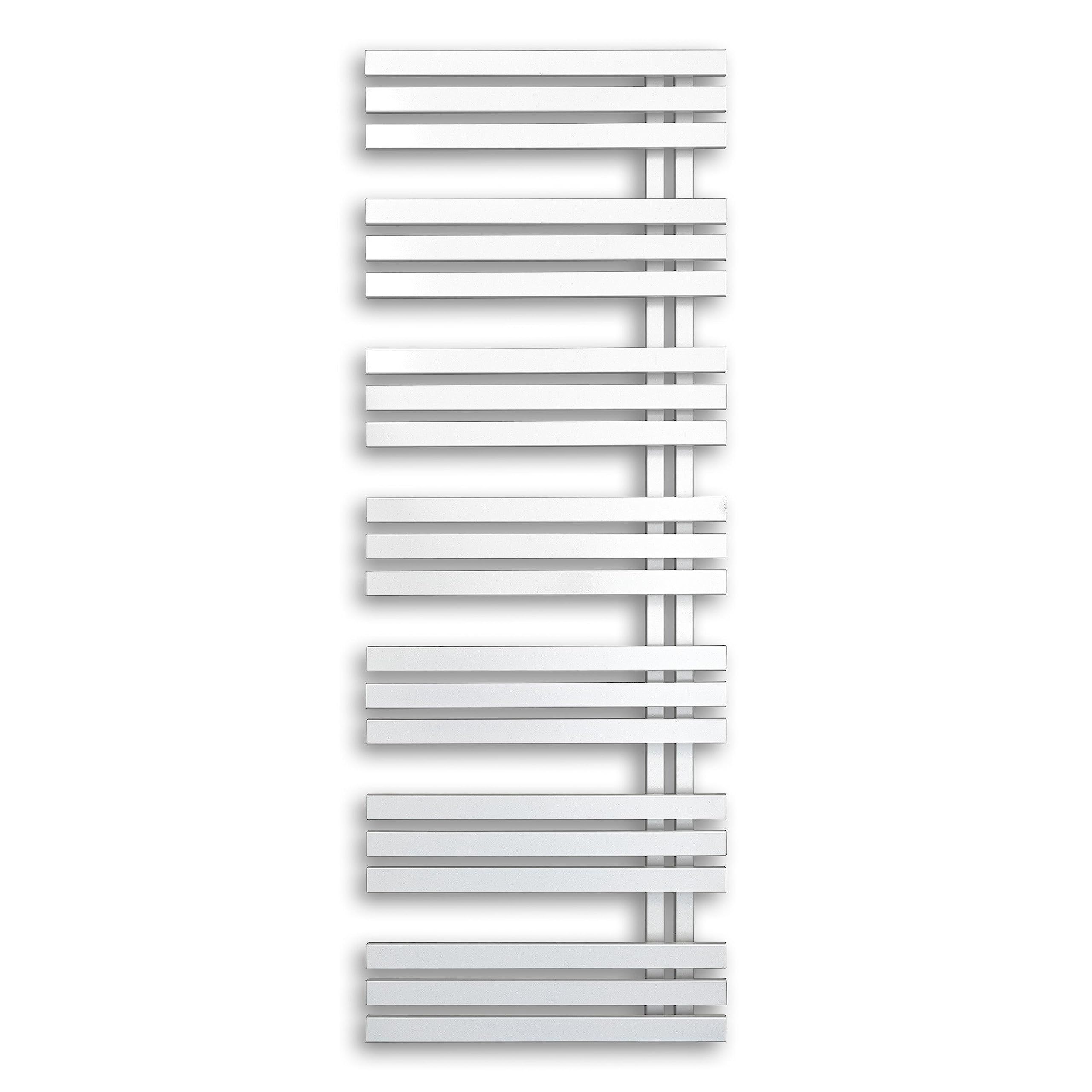 Design Badheizkörper Paneel mit Anschluss links oder rechts | Heizkörper mit versetztem Mittelanschluss (1600 x 600, Weiß) (588 Watt nach EN442)