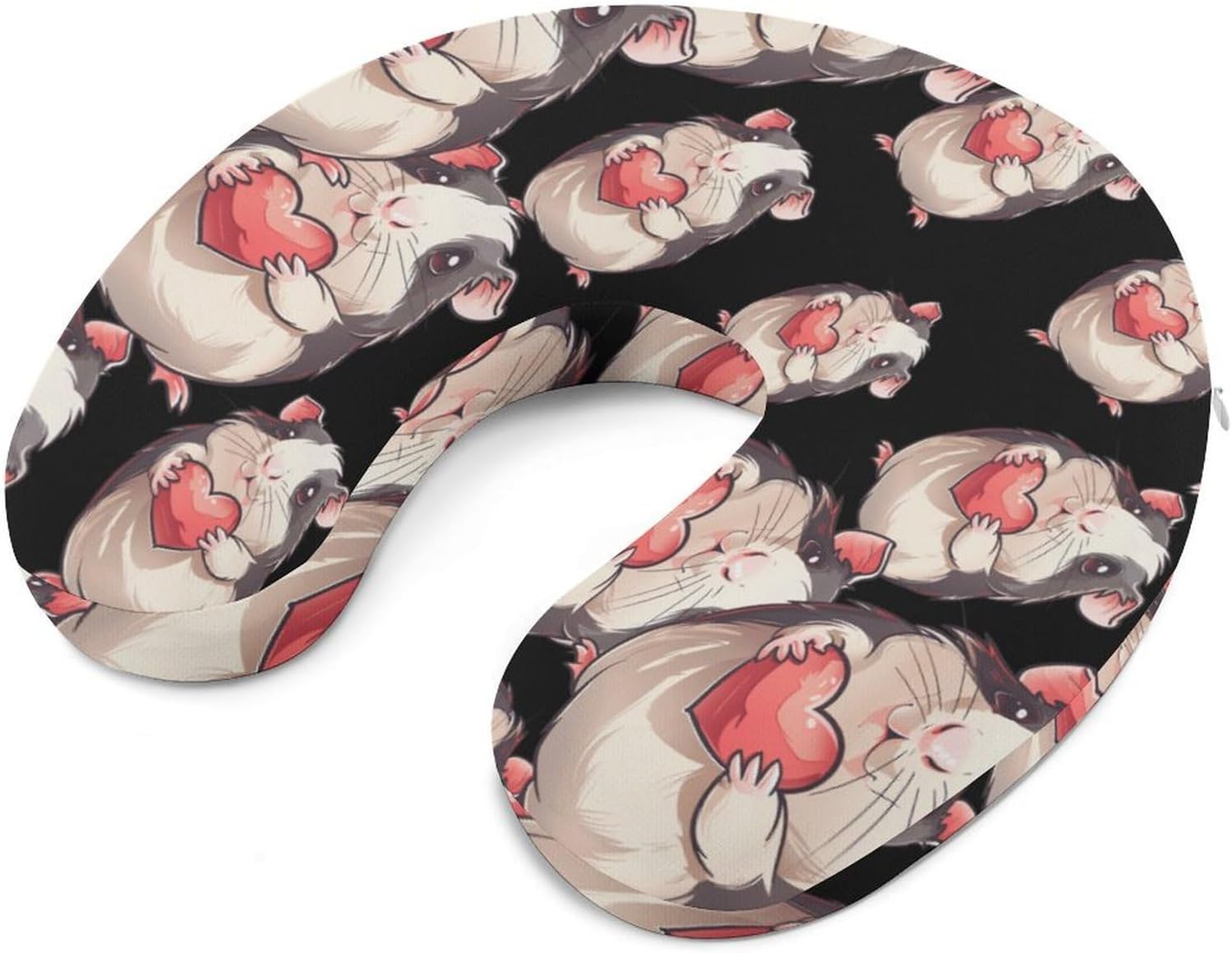 Cute Guinea Pigs Travel Pillow U Shape Neck Pillow Washable Pillowcase for Sleeping Chair