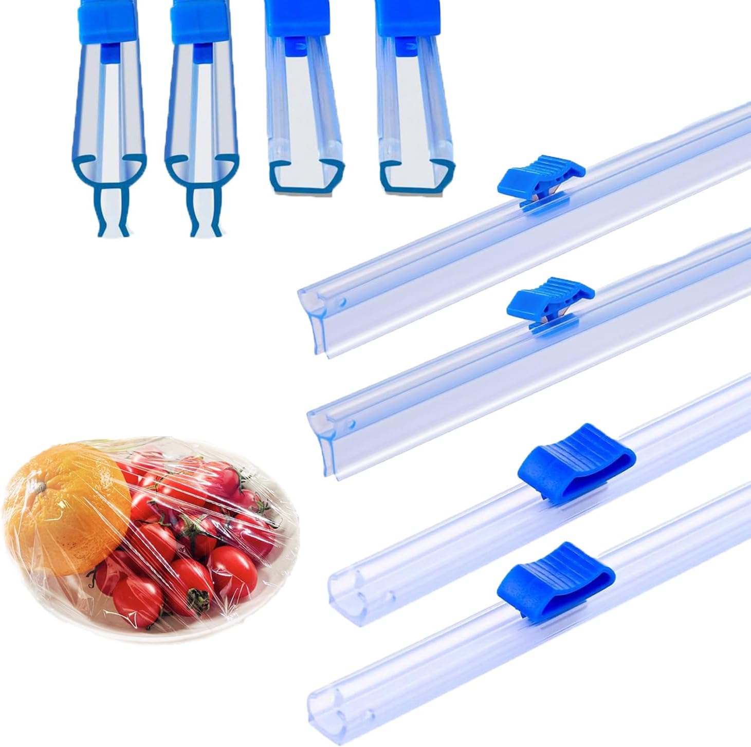 UtySty 4-Pack 13 Inch Plastic Wrap Cutter Blades - Reusable Slide Cutters with Stainless Steel Blade for Cling Film Dispensers