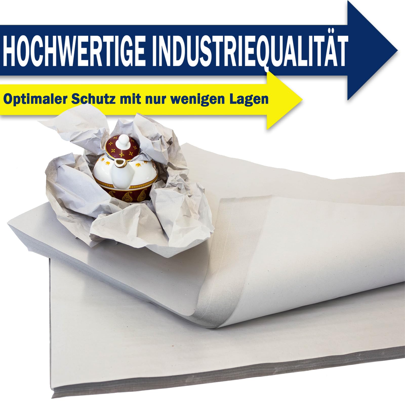 Soie d'emballage KK Verpackungen | Papier d'emballage 25 kg, 50 x 75 cm en gris | Papier de soie de qualité industrielle 30 g/m²