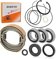 zozoye Rear Axle Bearing Seals O-Ring Clip Brake Shoe Kit for Honda TRX250EX TRX250X Recon 250 1997-2022