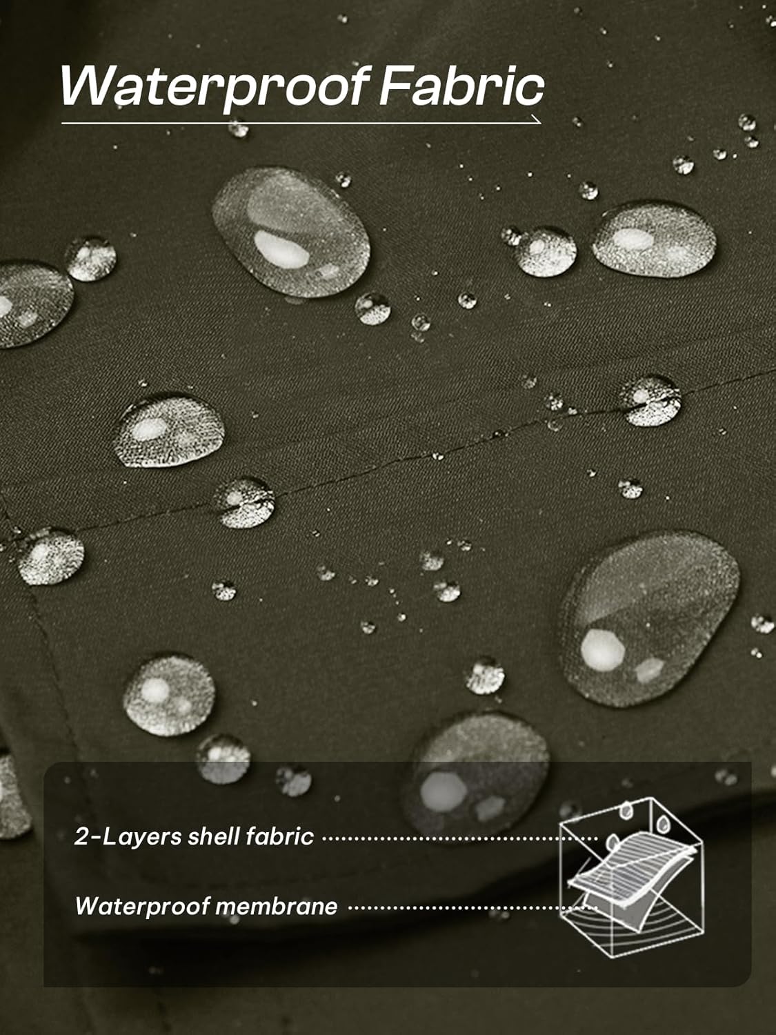 SaphiRose Women's Plus Size Rain Jacket Waterproof Rain Coat Lightweight Windbreaker Raincoats with Hood - Image 3