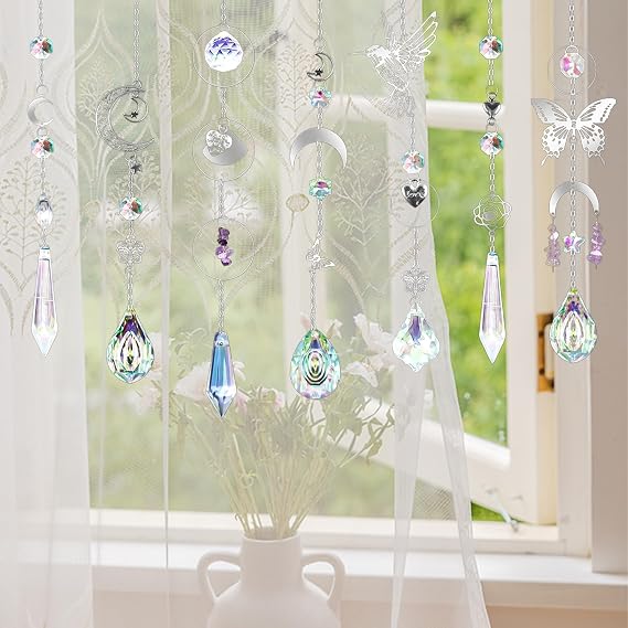 438 pcs Sun Catcher DIY Kit for Adults, Crystals Suncatchers Making Crafts Prism Hanging Decorative Rainbow Maker for Windows Garden Home Decor