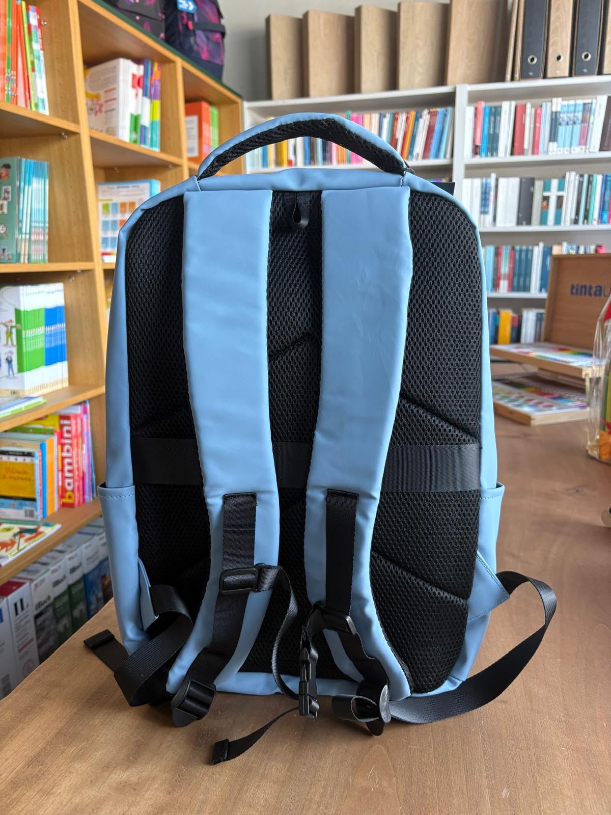 Generico Zaino Intempo Azzurro Porta Notebook | Zaino Laptop Elegante per Lavoro, Viaggio e Tempo Libero | Impermeabile, Capiente e Resistente