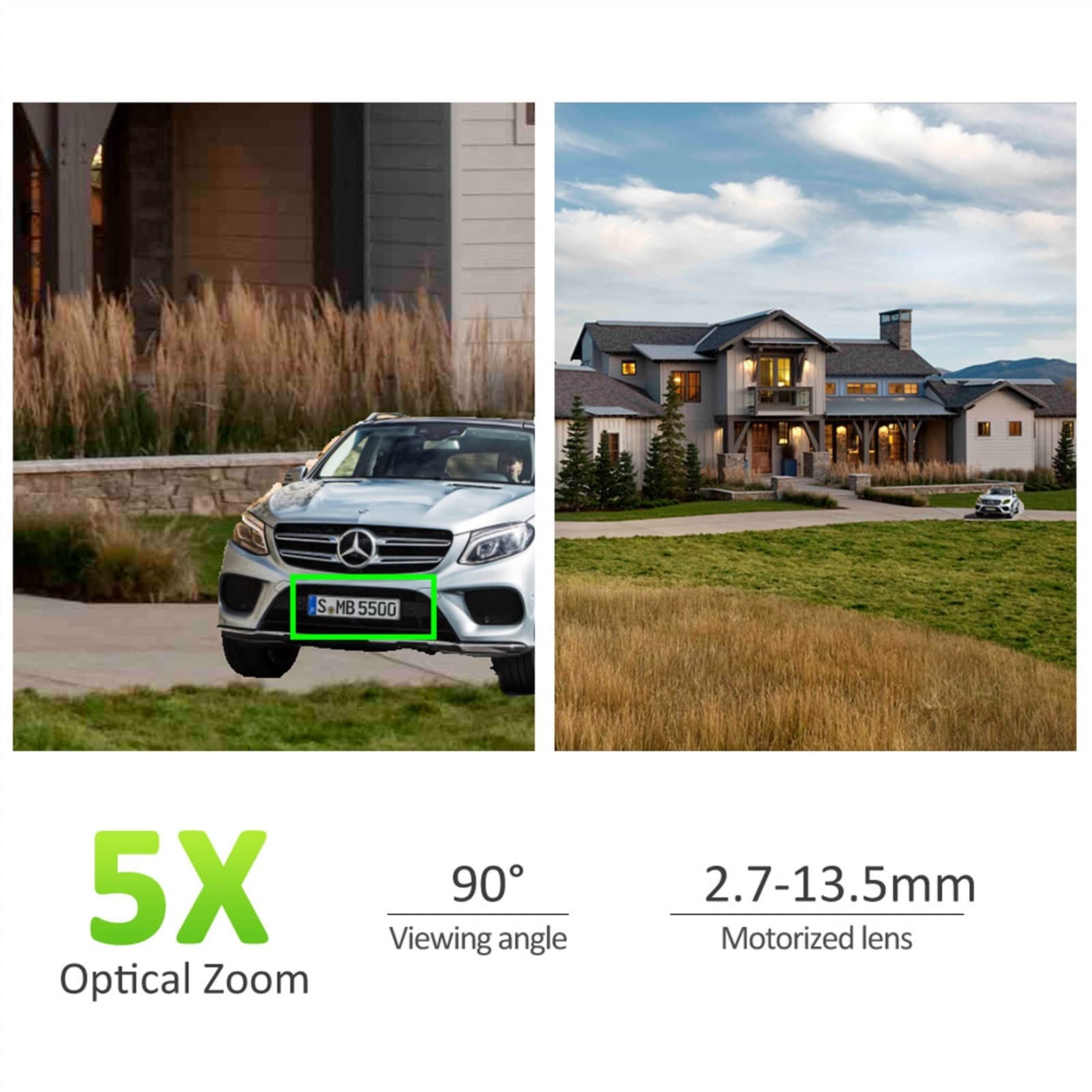 Kamery Monitoringu, 5MP 4G kamera IP bezpieczeństwo zewnętrzne kamera PTZ CCTV 5-krotny zoom optyczny 1080P HD bezprzewodowa kamera monitorująca H.265(5MP 4G Add 32G)
