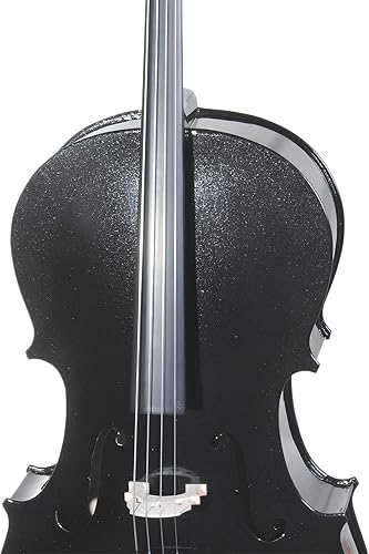 Miniatura 3 de Cecilio Kit de violonchelo de tamaño completo 4/4 para principiantes, violonchelo acústico con parte superior de abeto, kit de violonchelo con/arco