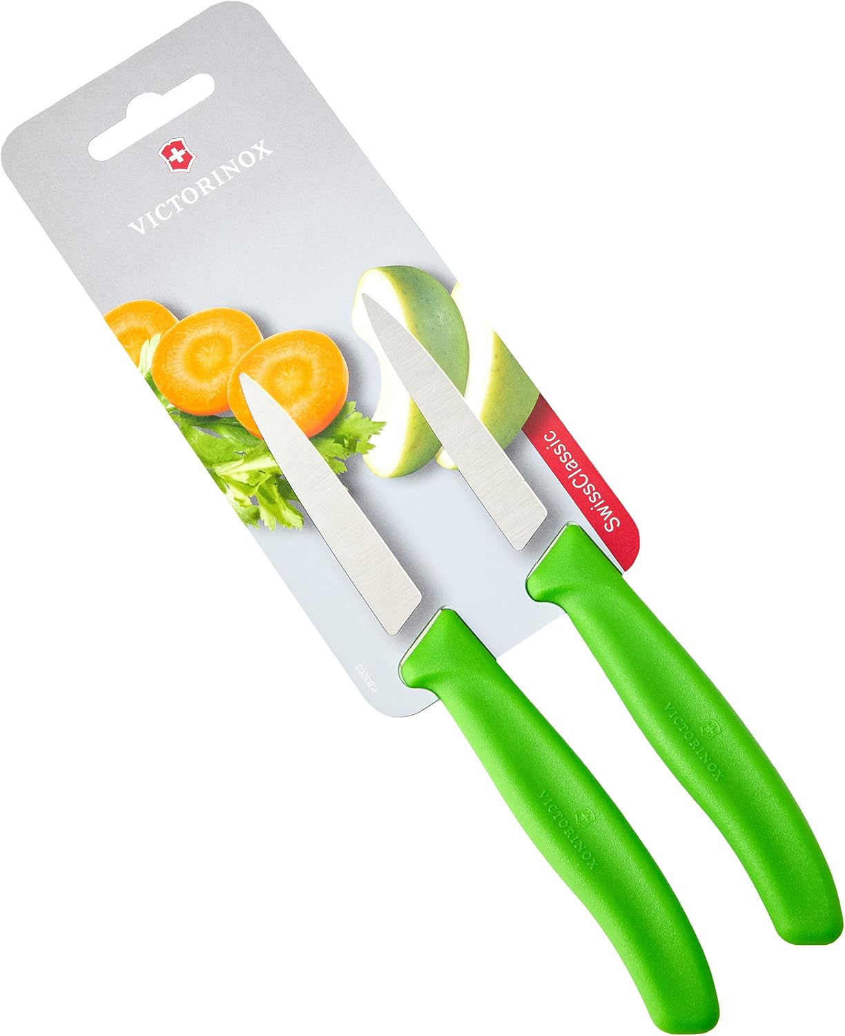 Victorinox Swiss Army Swiss Classic Collection Green 3.25 Inch Paring Knife, Set of 2