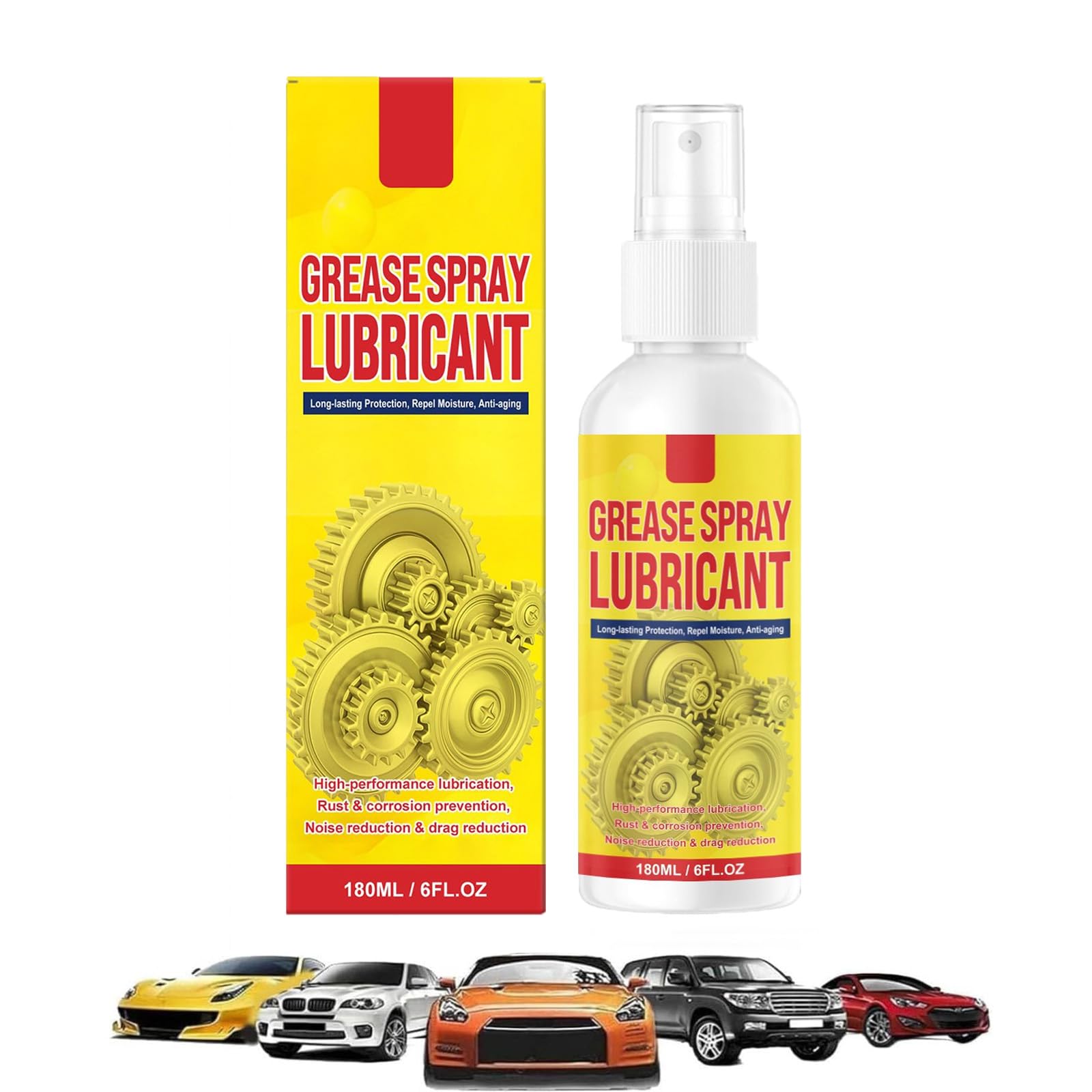 Anti-Rust Lubricant Spray & Rust Remover - Multi Surface Rust Remover Spray, Quick-Acting Metal Rusts Removal Polishing Sprays, Rusts Stain Removers Sprays for Metal, Vehicles, Chains (1Pc)
