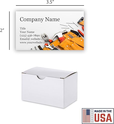 Vista 54 de Tarjetas de visita personalizadas, 3.5 x 2 pulgadas, paquete de 100 tarjetas gruesas y resistentes de 14 puntos, cuidado del césped, remoción