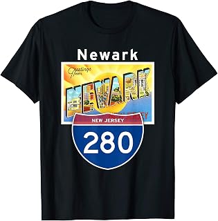 Newark New Jersey NJ I-280 Large Letter Postcard Travel Gift T-Shirt